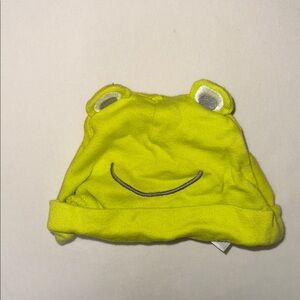 Kids Frog Beanie - Yellow